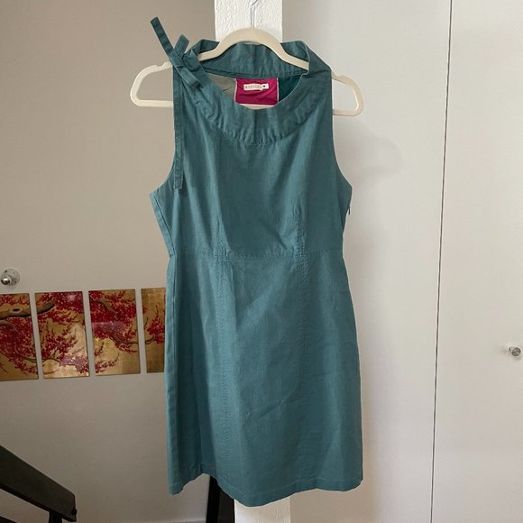 Teal sundress with colorful lining - Picture 1 of 4